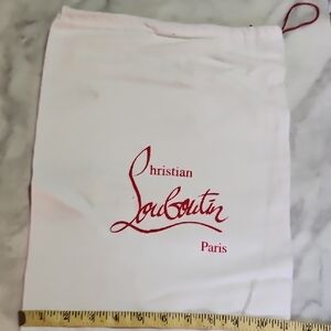 Christian Louboutin White Bag with Red Logo